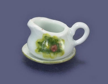 Dollhouse Miniature Gravy Bowl & Saucer